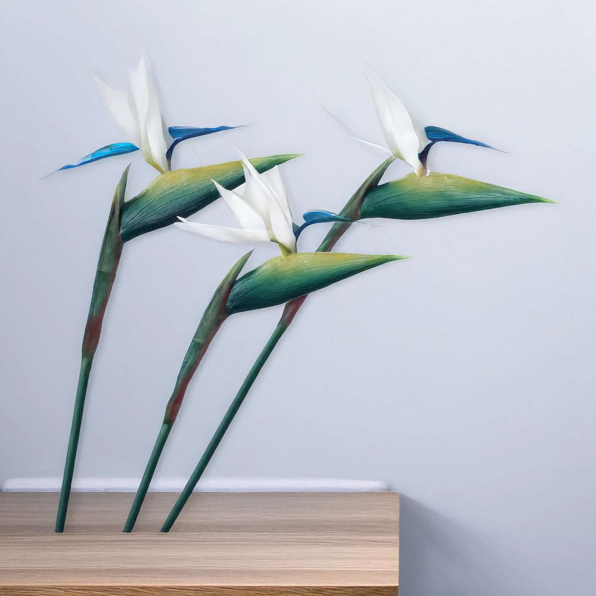 33 Inch Artificial Bird Of Paradise Plant Single Stem Faux Tropical Flower For Home Decoration And Floral Arrangement - view 3