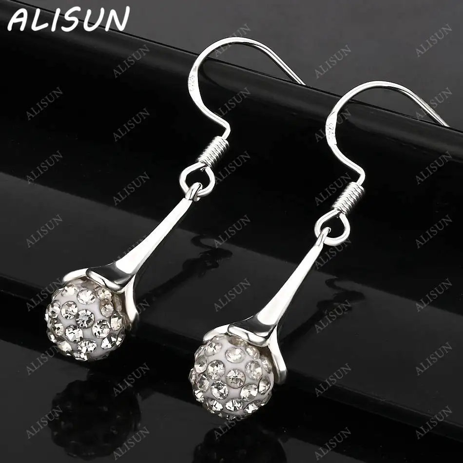 

ALISUN 925 Sterling Silver Zircons Balls Earrings Drop Earrings For Women Creativity Gifts Street All-match Party And Daily Wear