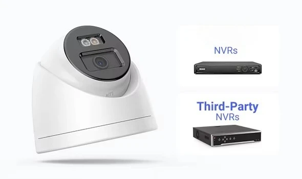 ANNKE C1200 12MP 4 قطعة مجموعة PoE IP الأمن AI واسعة النطاق الذكية الهجين ضوء SD فتحة للبطاقات ميكروفون قبة CCTV IP67