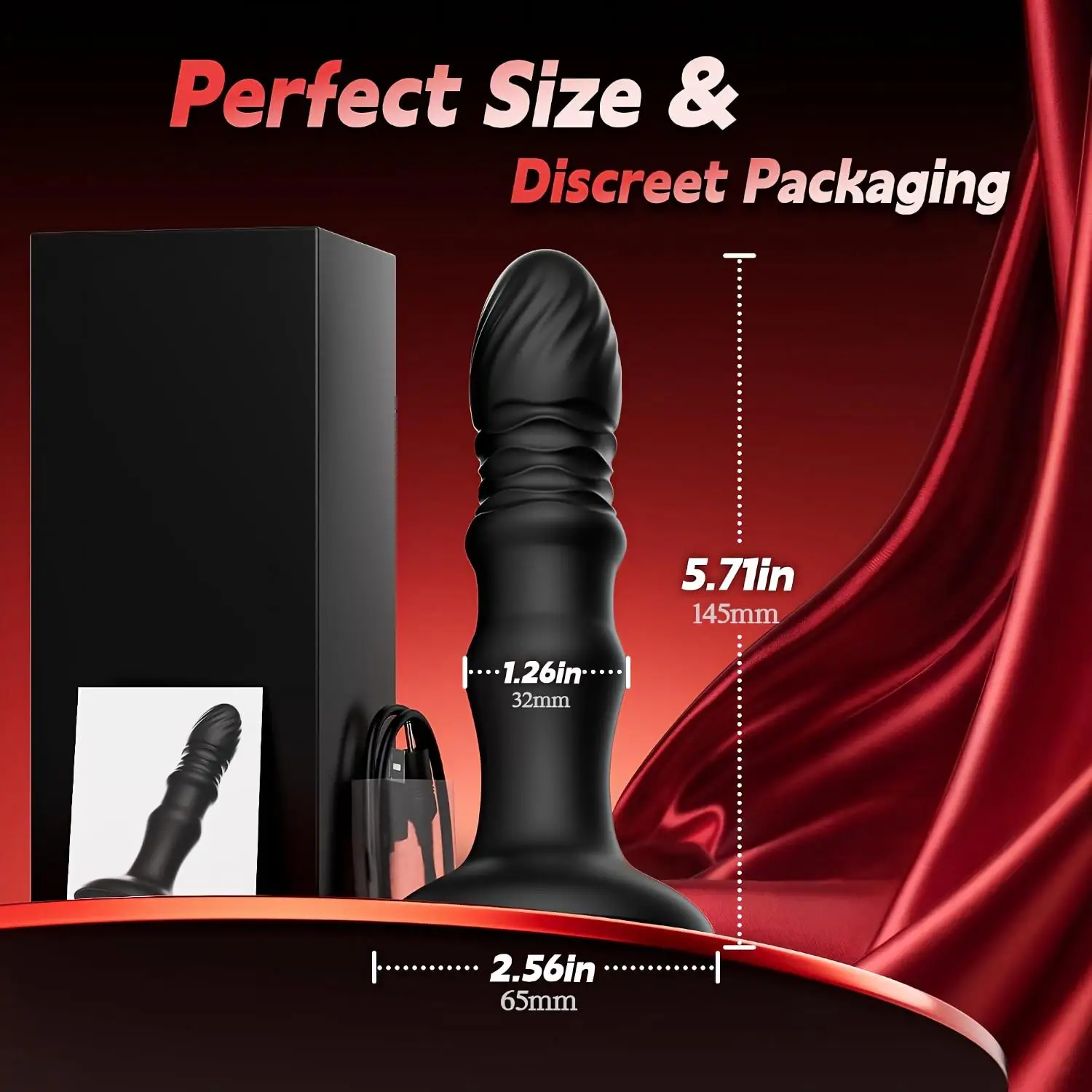Thrusting Butt Plug Prostate Massager Anal Plug &G Spot Vibrator Anal Dildo with 9 Vibrating and Thrusting Adult Sex Toy for Men - view 5