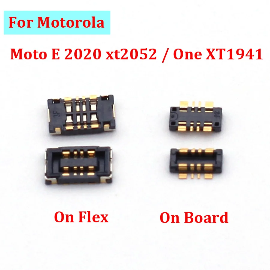 2pcs Inner Battery FPC Connector Clip Contact Holder On Motherboard For Motorola Moto E 2020 xt2052 / One XT1941