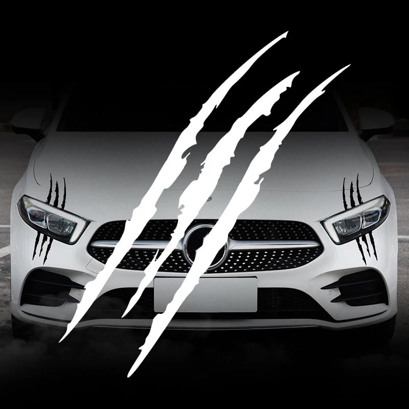 Ghost Claw Car Stickers Car Hood Vinyl Sticker Creative Modification Reflective Stickers Devil Paw Scratches Car Decoration image 4