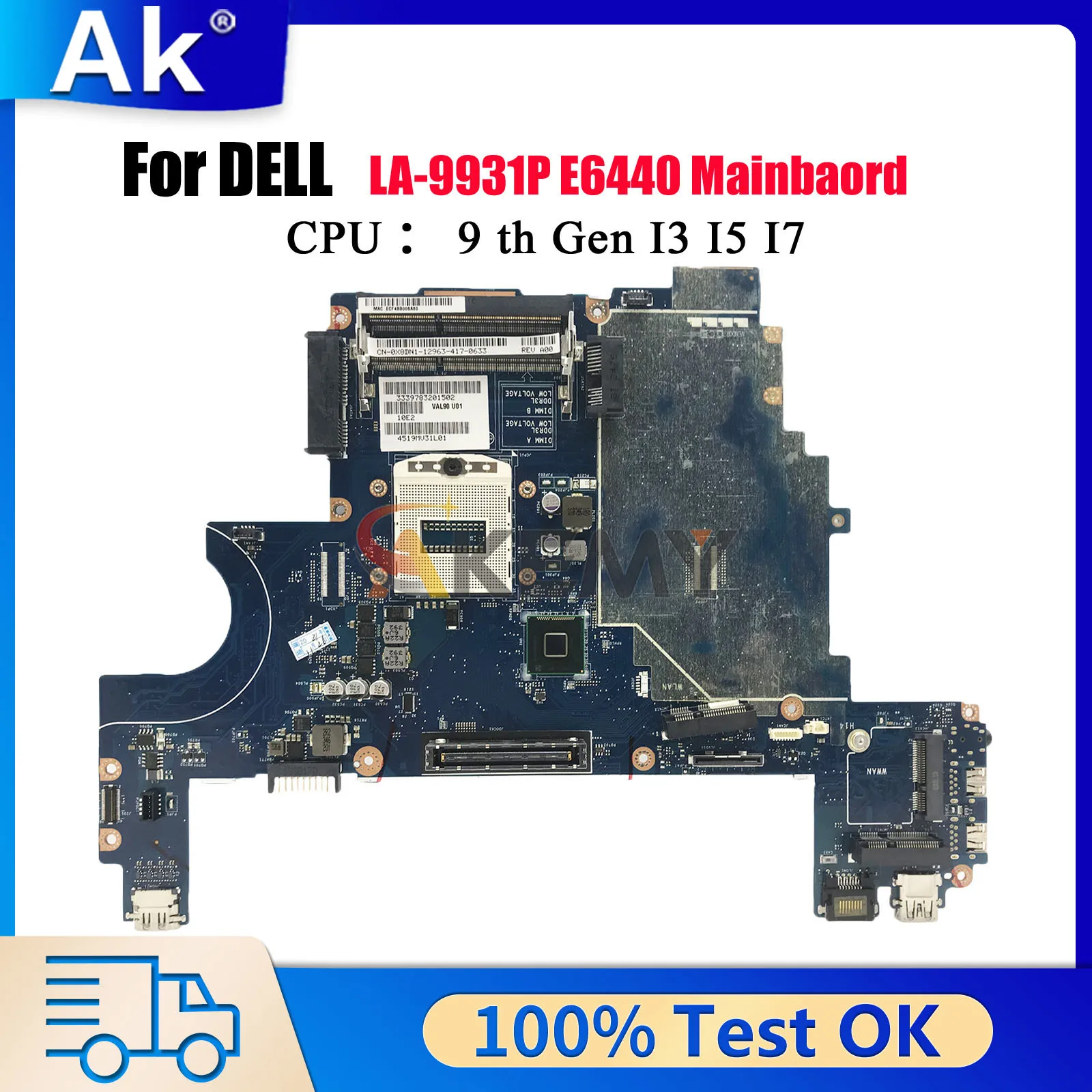 

LA-9931P Материнская плата VAL90 для DELL Latitude E6440 0FVNJN CN-0X8DN1 0D5CH1 007KGN 085M2V 100% полностью протестирована