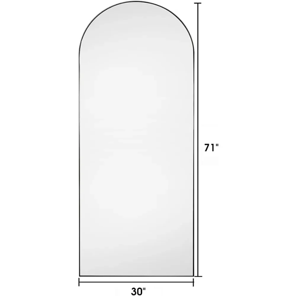 Floor Mirror, Oversized Full Length  Arched  Large Standing  Tall  Wall Mounted, FreeStanding