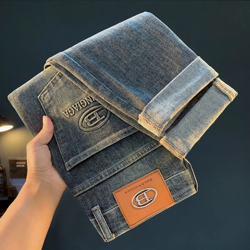 Jean pour hommes, tendance et décontracté, Micro cône Harun élastique, petit pied, pantalon de luxe vintag, nouvelle collection automne hiver 2025