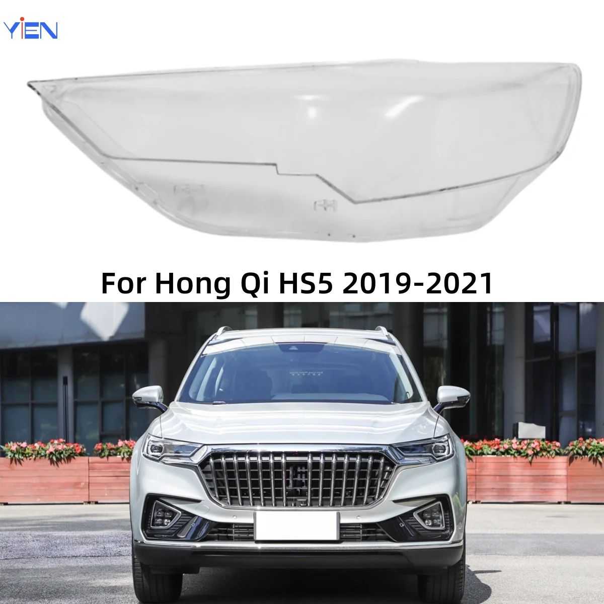 

For Hong Qi HS5 2019 2020 2021 Car Headlight Cover Lampshade Headlamp Shell Car Front Headlight Lens Cover Lights Shell