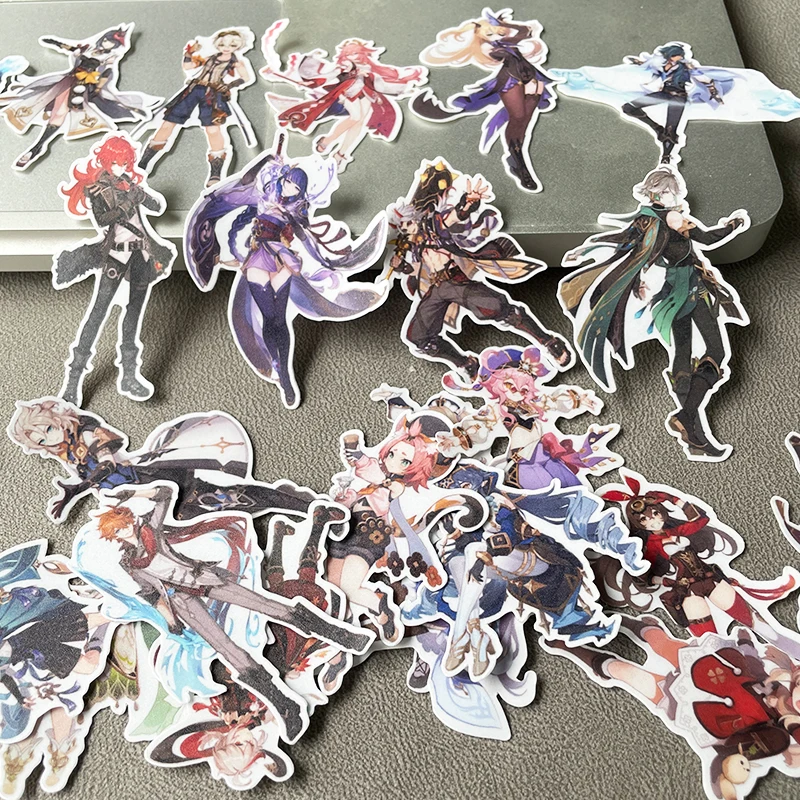 24pcs Large Genshin Impact Sticker  — Yae Miko Tartaglia Raiden Shogun Alhaitham Juglans Regia Klee