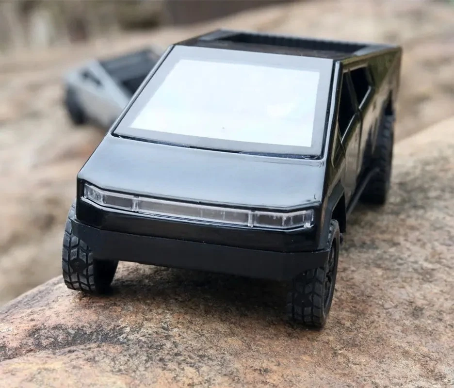 Tesla Cybertruck Pickup SUV 1:36 Model Samochodu Ze Stopu Metalu Odlewany Ciśnieniowo Zabawka Terenowa Ciężarówka z Napędem Pull Back Kolekcja Prezent dla Dzieci