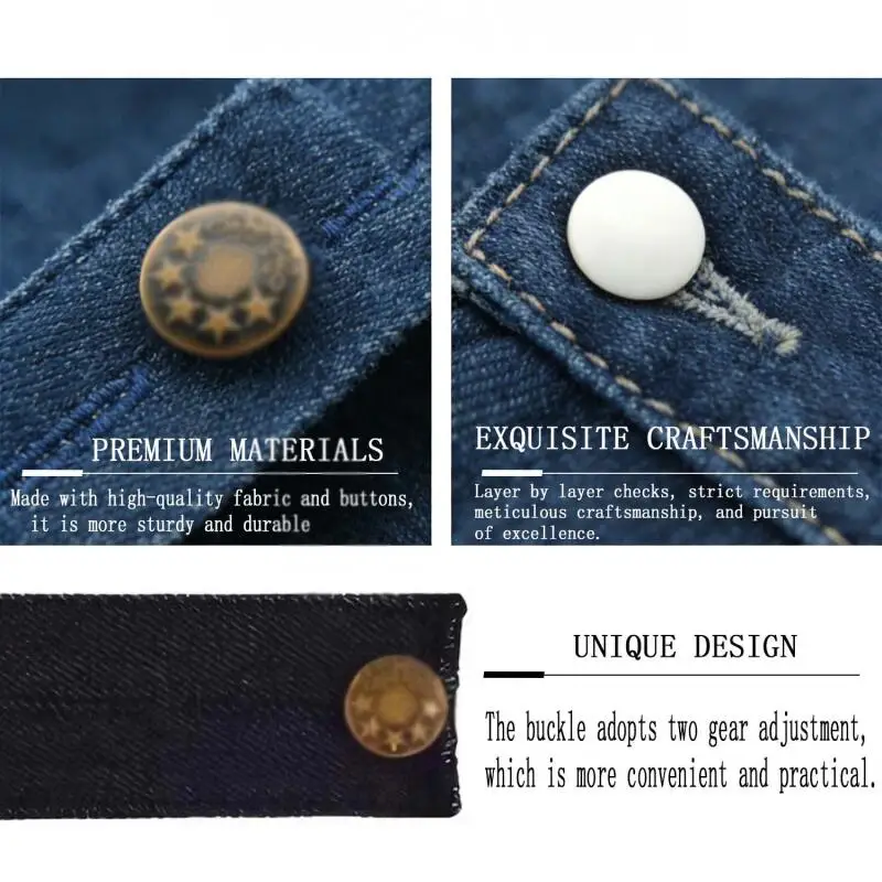8/4 Stück Hosenverlängerungsknöpfe, Rock- und Jeans-Taillenverlängerer, Elastische Hosenverlängerungsschnallen – Detail 4