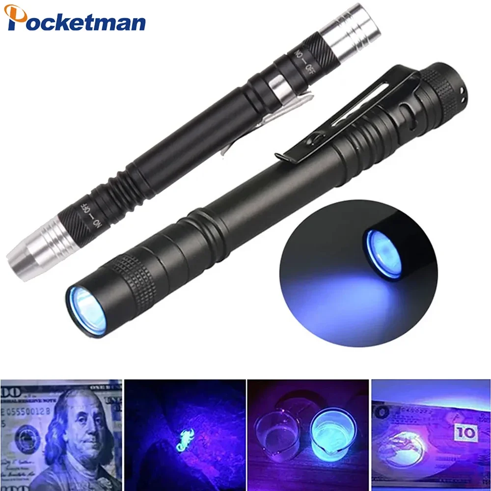 

UV Flashlight 395-400nm Black Light Flashlights Ultraviolet Torch UV Light Pen Light Detector for Pet Urine Stains Scorpion