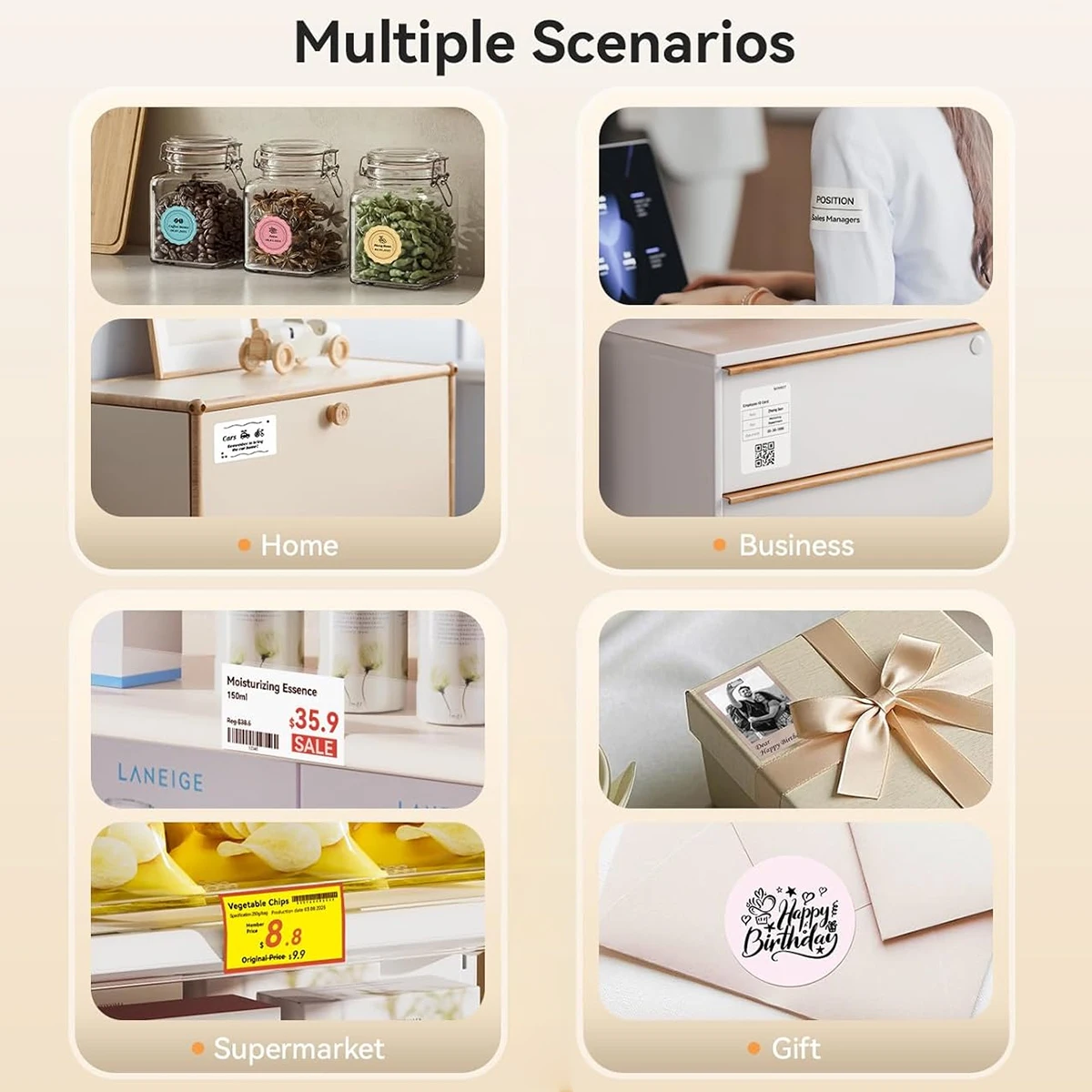 

Беспроводной принтер этикеток Niimbot B1PRO 300dpi, безчернильный, для печати фото, штрихкодов, наклеек, рулонная бумага 20-50 мм, модель B21Pro