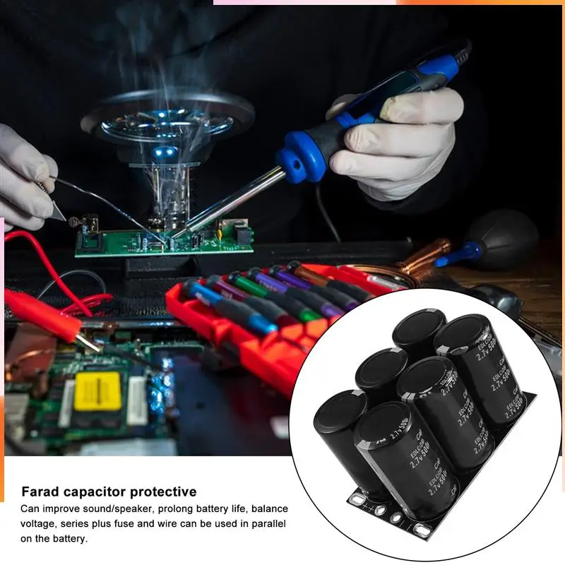 A92Z Farad Capacitor 2.7V 500F With Protective Plate Capacitors