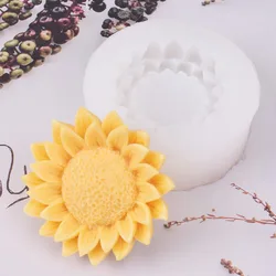 New Sunflower Sunflower Aromatherapy Candle Silicone Mold Handmade Soap DIY Refrigerator Paste Gypsum Cream Gel Mold