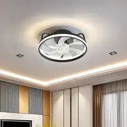 조명이 있는 55W 천장 팬, 원격이 있는 천장 LED 조명 팬, 홈룸용 LED 램프가 있는 선풍기 침실 34cm