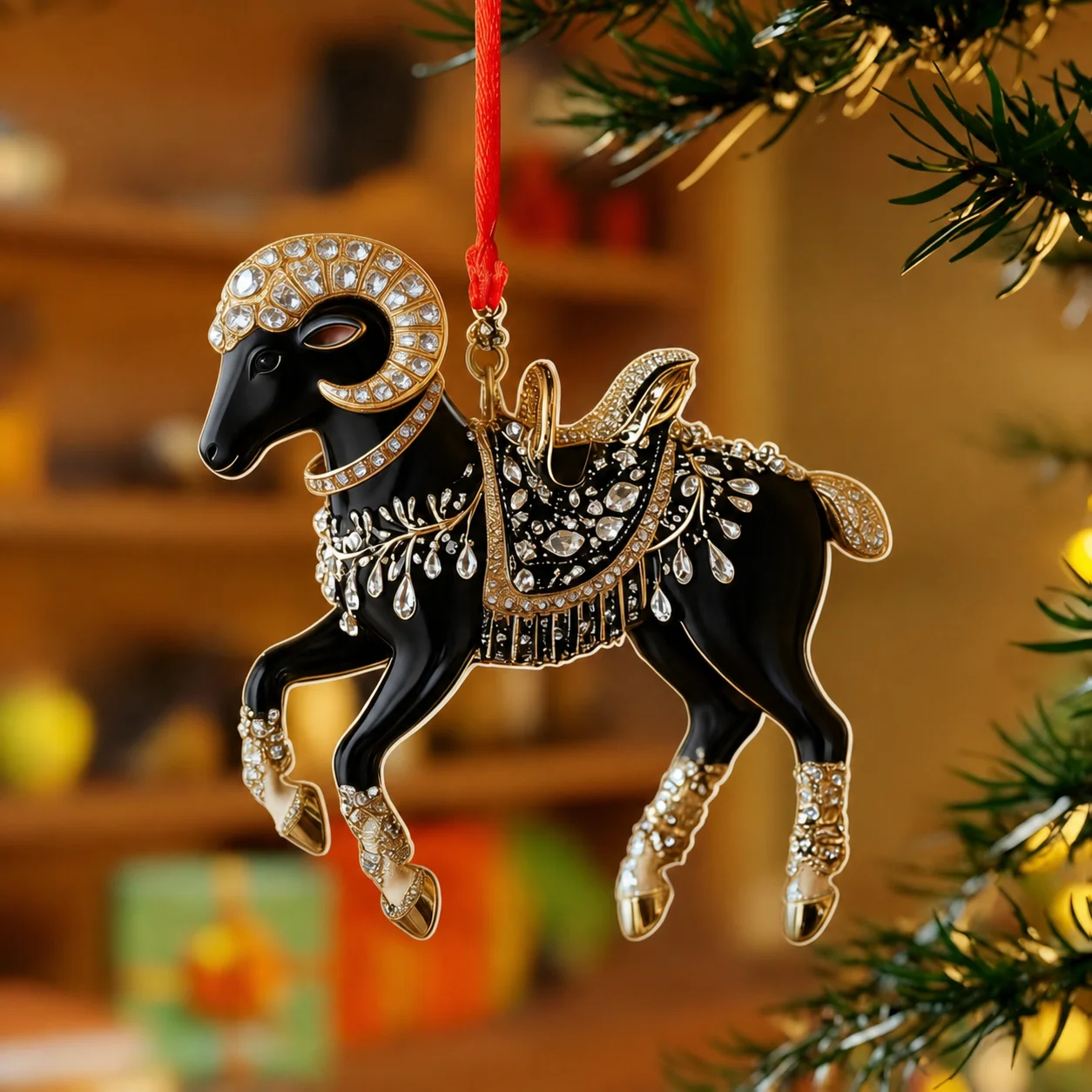Acrylic Hanging Pendant Cartoon Ram Hanging Ornament Cartoon Ram Pendant Compact 2d Flat Acrylic Ornament For Hanging Decoration