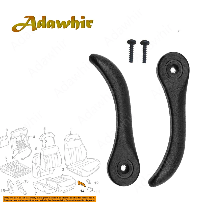 

Black Seat Back Recliner Handle for 1998-2005 Chevy S10 Blazer & GMC Sonoma/Jimmy - Front Left /Right Side 89039094, 89039101