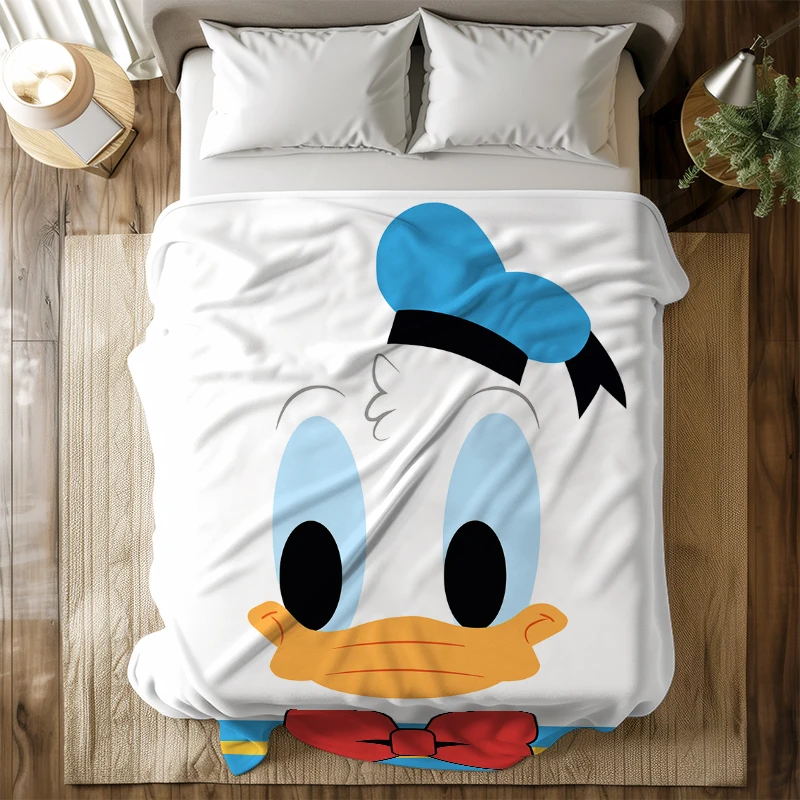 Manta de franela de Mickey del Pato Donald, manta mullida y acogedora para siesta para adultos, ropa de cama suave, manta de sofá para decoraciones para el hogar y fiestas