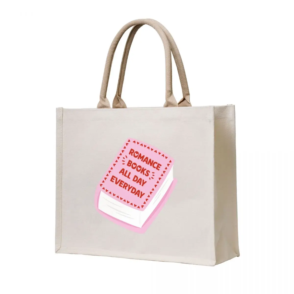 

romance books all day everyday Tote Bag shopper bag woman reusable grocery bags Canvas Shopper handbag
