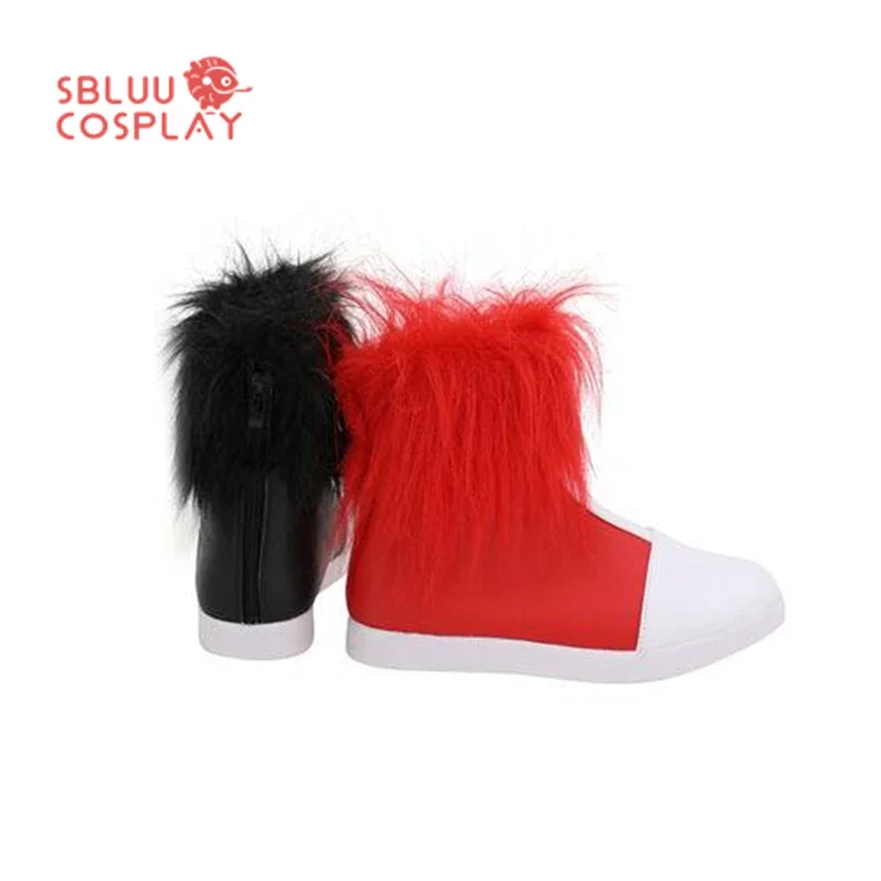 SBluuCosplay Clown Female Black Red Cosplay Shoes Custom Made Joker Boots