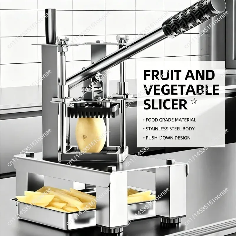 Stainless Steel Potato Slicer Commercial Manual Vegetable Cutting Strip Machine Processador