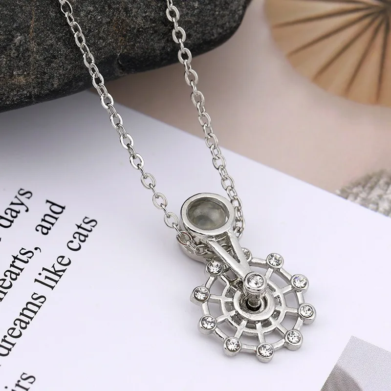 قلادة نسائية قصيرة من سلسلة الترقوة "I Love You" بعجلة فيريس جديدة تمامًا