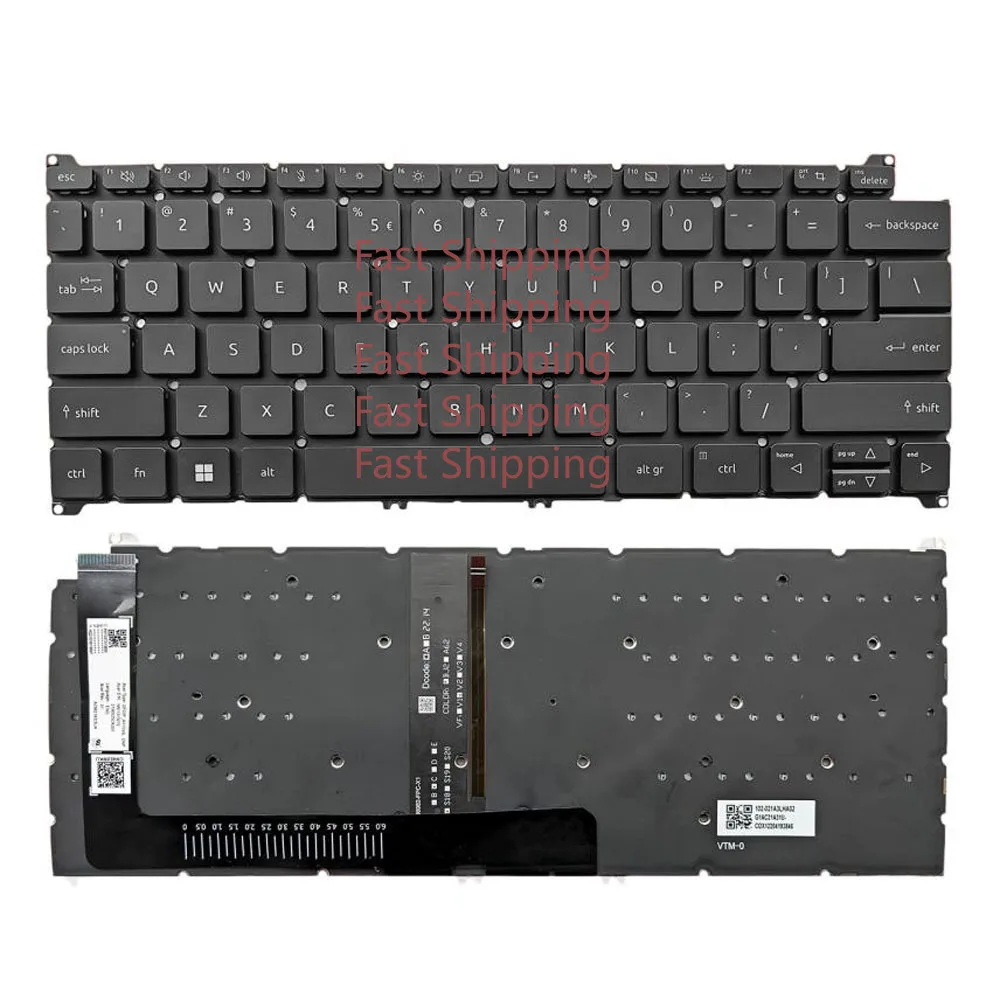 C=For Laptop Backlit Keyboard  ACER Swift 14 AI SF14-11 SF14-11T SF14-51T SF14-61T English US Black/Silver/Blue Keyboard