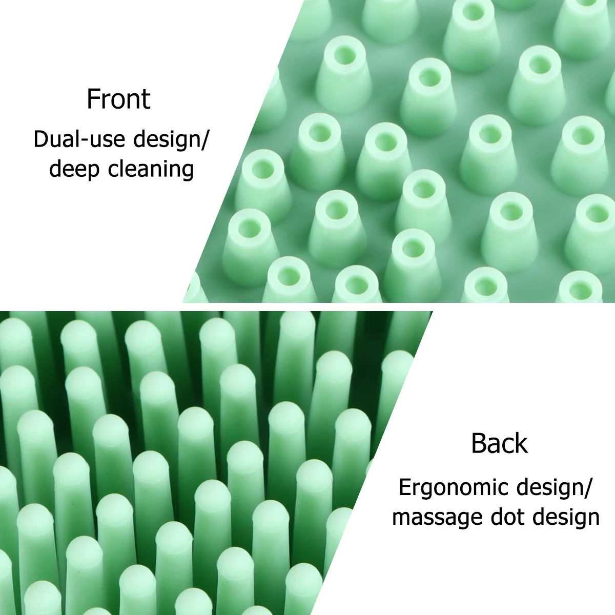 

Silicone Bath Brush Long Handle Double-Sided Scrubber For Body Skin Care Ergonomic Design Easy Storage Suitable All Skin