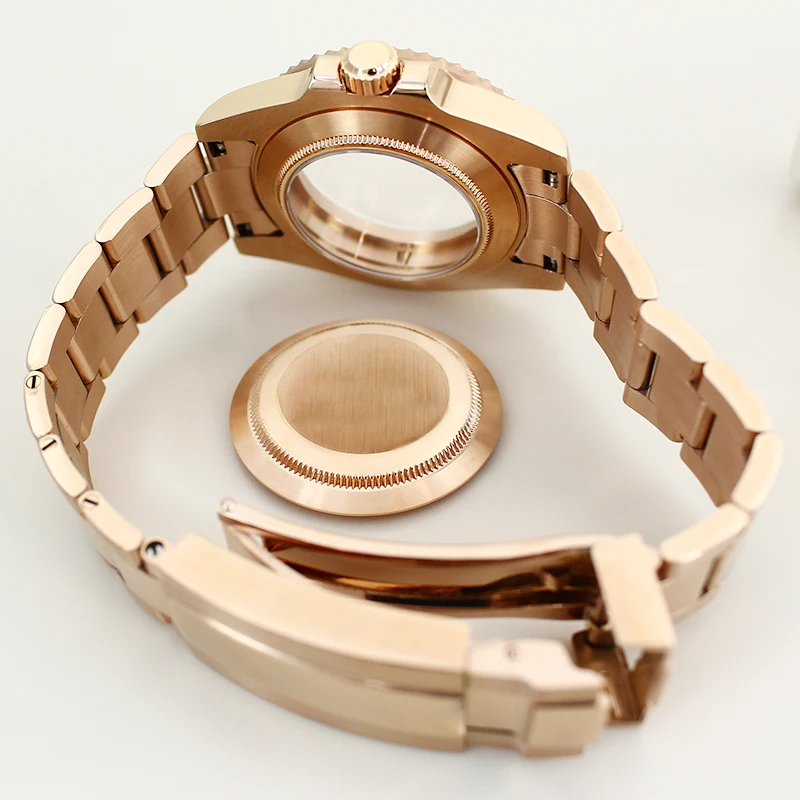 40mm Watch Case Stainless Steel Bracelet Sapphire Glass For NH35 NH36 NH34 8215 ETA 2824 PT5000 GMT SUB Watch Part High Quality