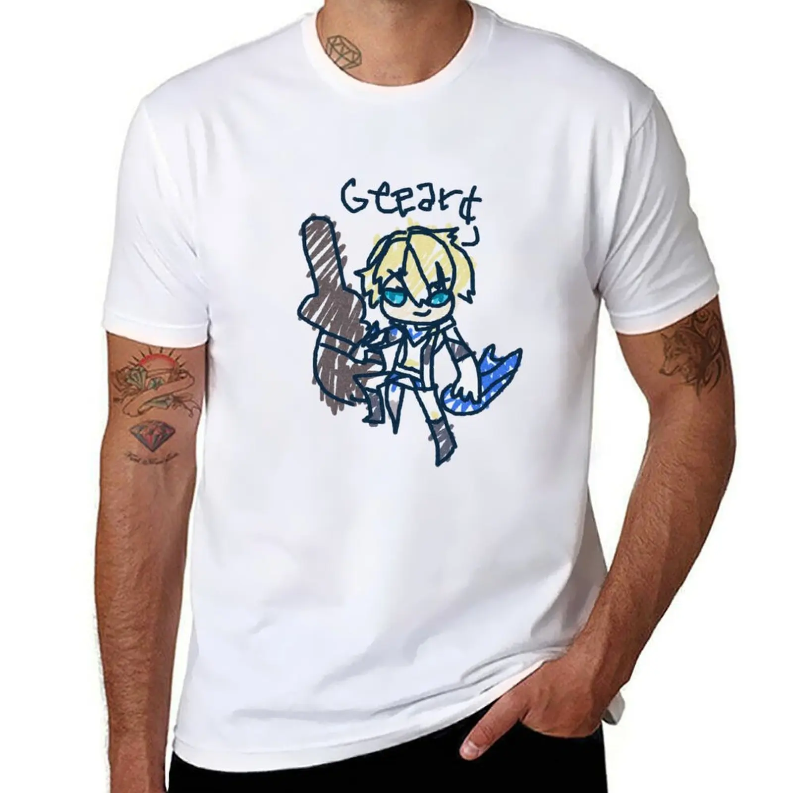 

Gepard in kids Drawing Chibi Sticker T-Shirt g man t shirts for men t shirts for man graphic funny T-Shirt