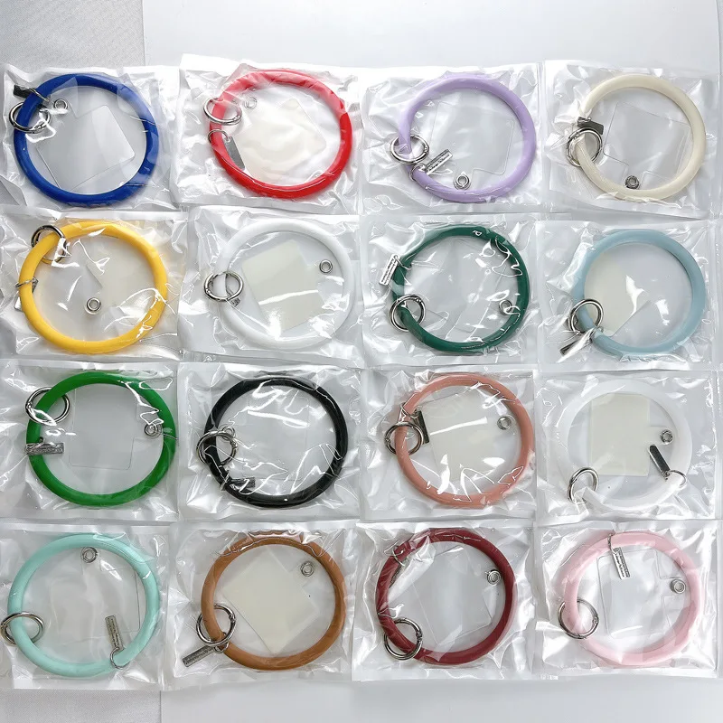 

Брелок на запястье, брелок для ключей, браслет, брелок для ключей, силиконовый браслет, круг из силикагеля, простой модный брелок унисекс, круглый