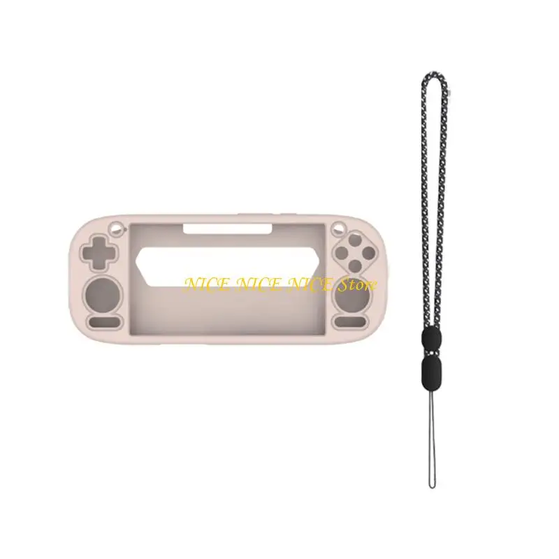 E0BB Gamepad Housing Silicone Protector Cover Dengan Lanyard untuk Saku Retroid 5 Konsol Lengan Pelindung Shell Tahan Gores