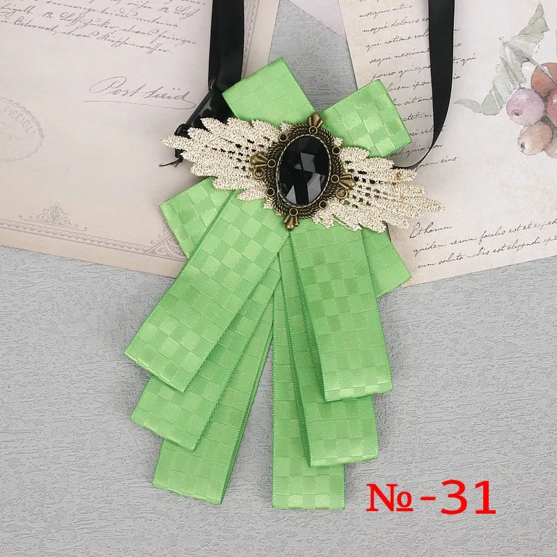 57 farben Wunderschöne Band Bowtie Schwarz Schmuck Metall Männer Hochzeit Party Schmetterling Weibliches Hemd Zubehör Damen Luxus Pin Fliege – Detail 37