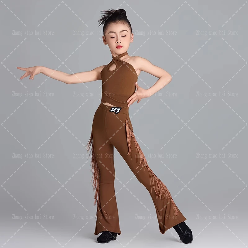 

Платье для латинских танцев с бахромой, ча-ча-румба, самба, танцевальная одежда для девочек, детские платья для соревнований по бальным танцам, платье для латинских танцев