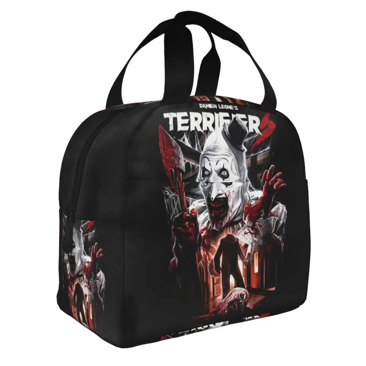 Terrifier Movie Poster+5 Thermal Insulated Lunch Bag Women Resuable Lunch Container School Office Outdoor Multifunction Food Box