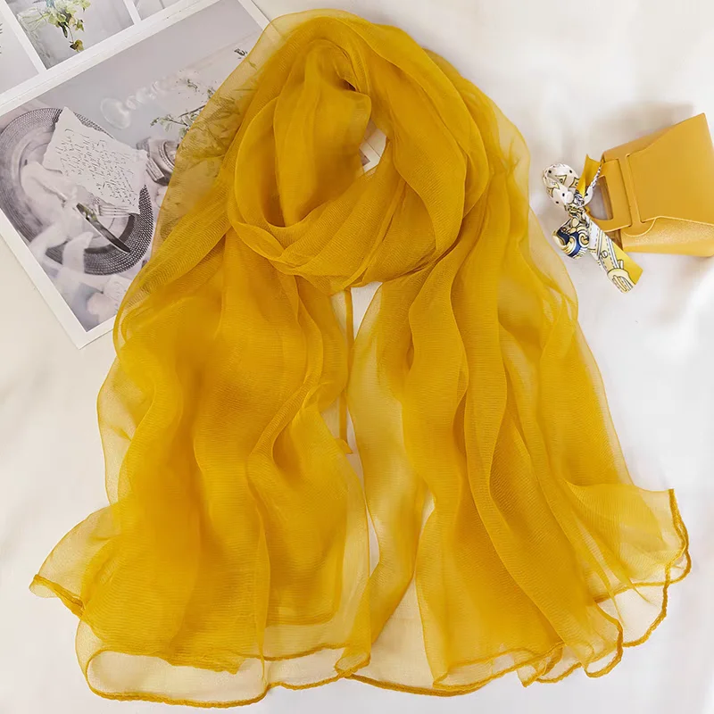 BYSIFA| New Black 100% Silk Scarf Hijab Elegant Long Neck Scarves Shawls Spring Fall Brand Accessories Head Scarf Cape 170*100