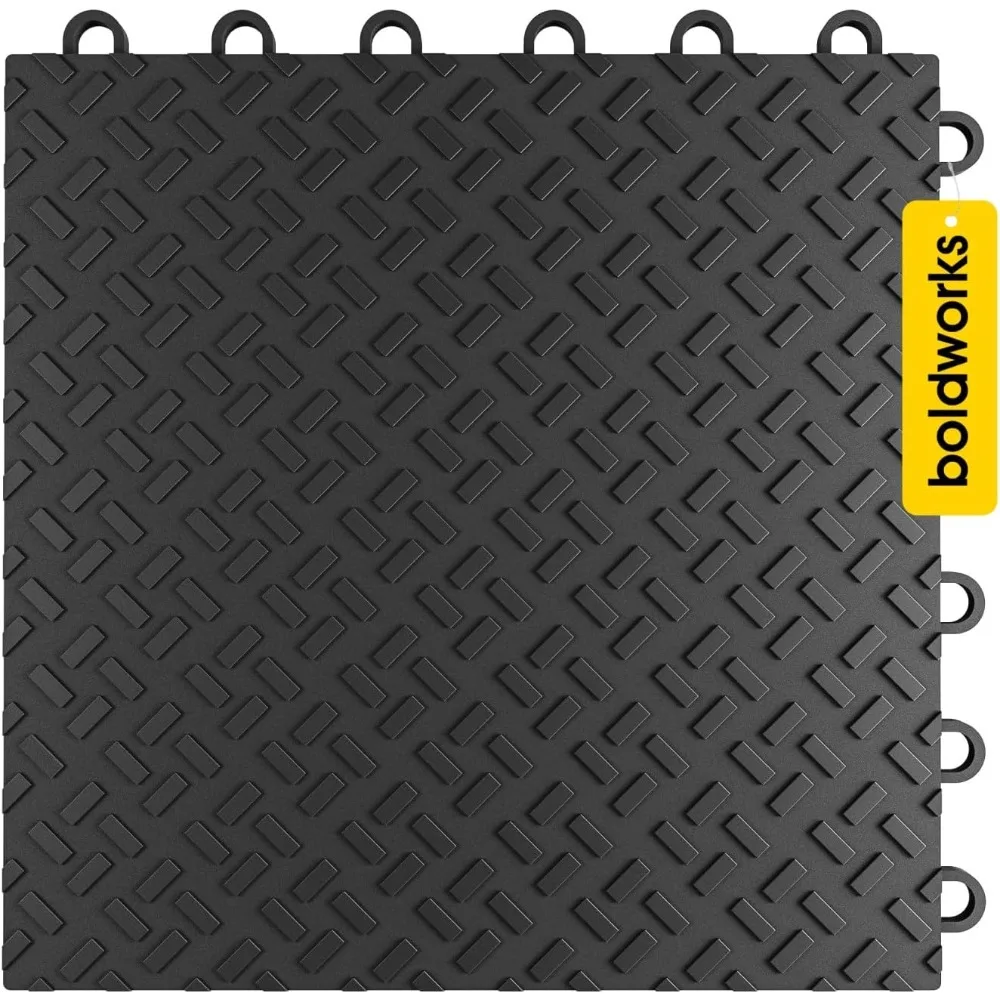 

Garage Floor Tiles Pack of 48Interlocking garage Flooring Tiles Oil 12x12 Inch Modular Garage Tiles with 40000 lbs Load Capacity