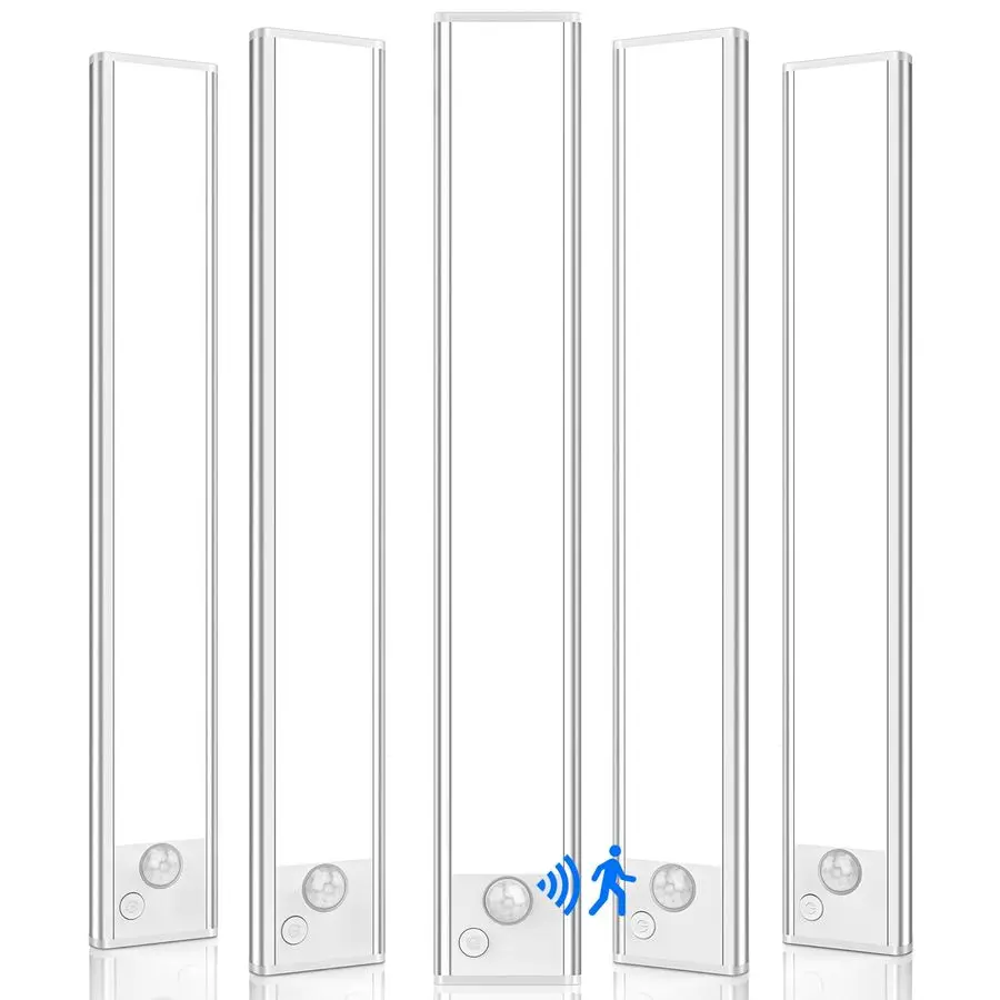 

12-дюймовое освещение под шкафом, модернизированное перезаряжаемое освещение под шкафом емкостью 2500 мАч, беспроводное освещение, светодиодный датчик движения, внутренний шкаф