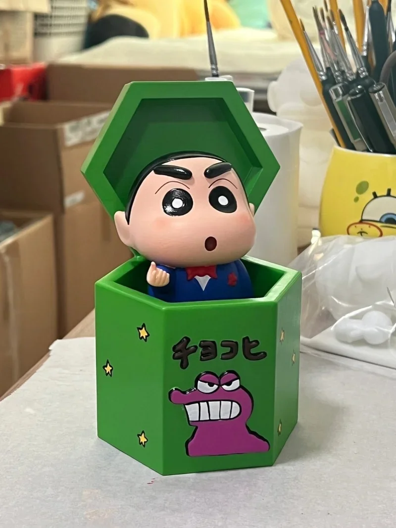 Hot Crayon Shin Chan Pajama Anime Kawaii Model Doll Toys Figures Q Version Car Figure Handmade Model Ornament Christmas Gifts