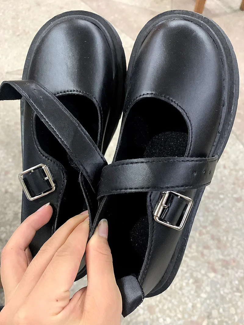 La vie dans un monde différent de zéro chaussures d'uniforme de Cosplay fille Ram Rem chaussures de femme de chambre noires