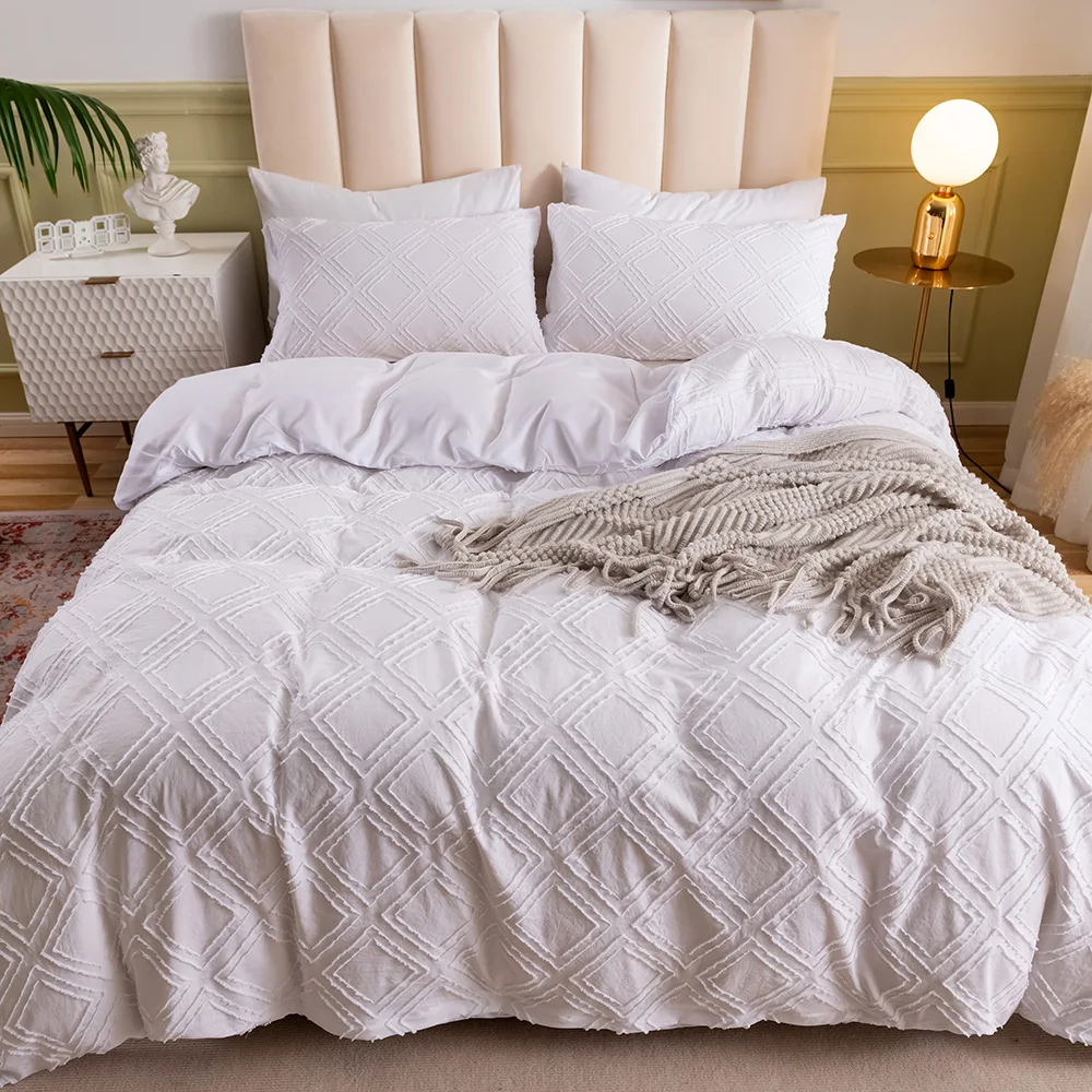 Duvet Cover Bedding Set Twin Full Queen King Size 135x200 Nordic Quilt Cover 240x220 Double Single White Wave Bed Linen 200x200