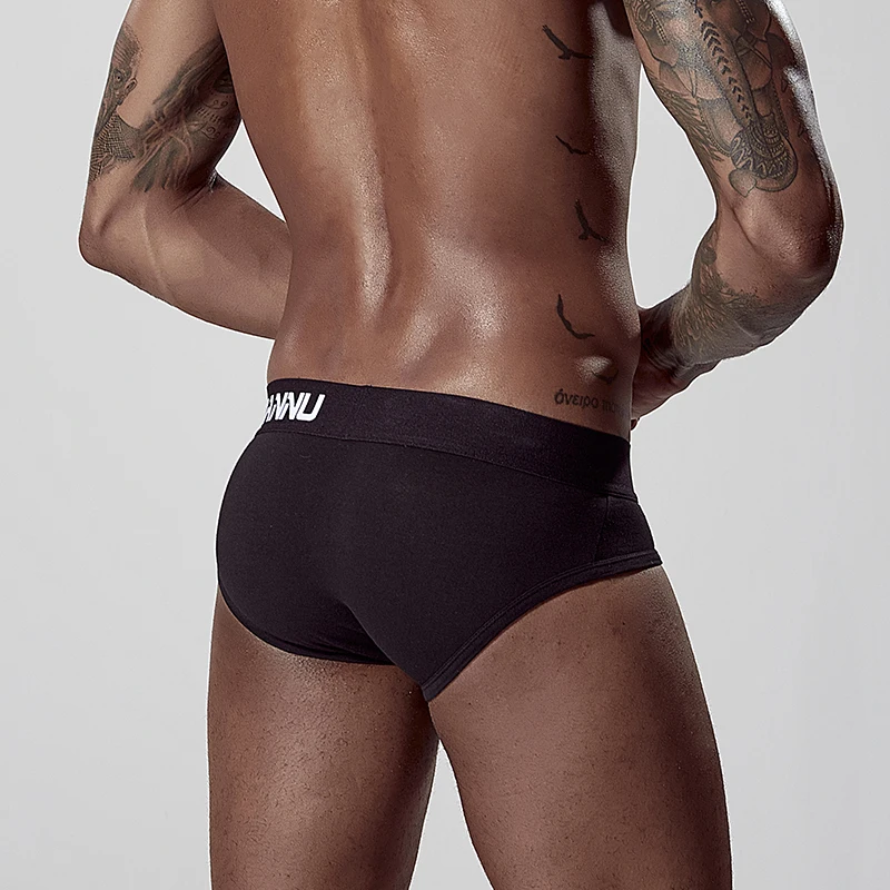 ADANNU Athletic Solid Color Elastic Soft Men's Triangle Underwear (95% Modal 5% Spandex)