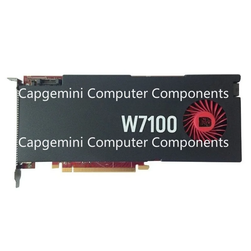 Used Origina Pulled For AMD FirePro W7100 8GB Graphics Card PCI‑E 4×DP 4K Multi‑Display CAD Video Editing 3D Rendering Tested OK