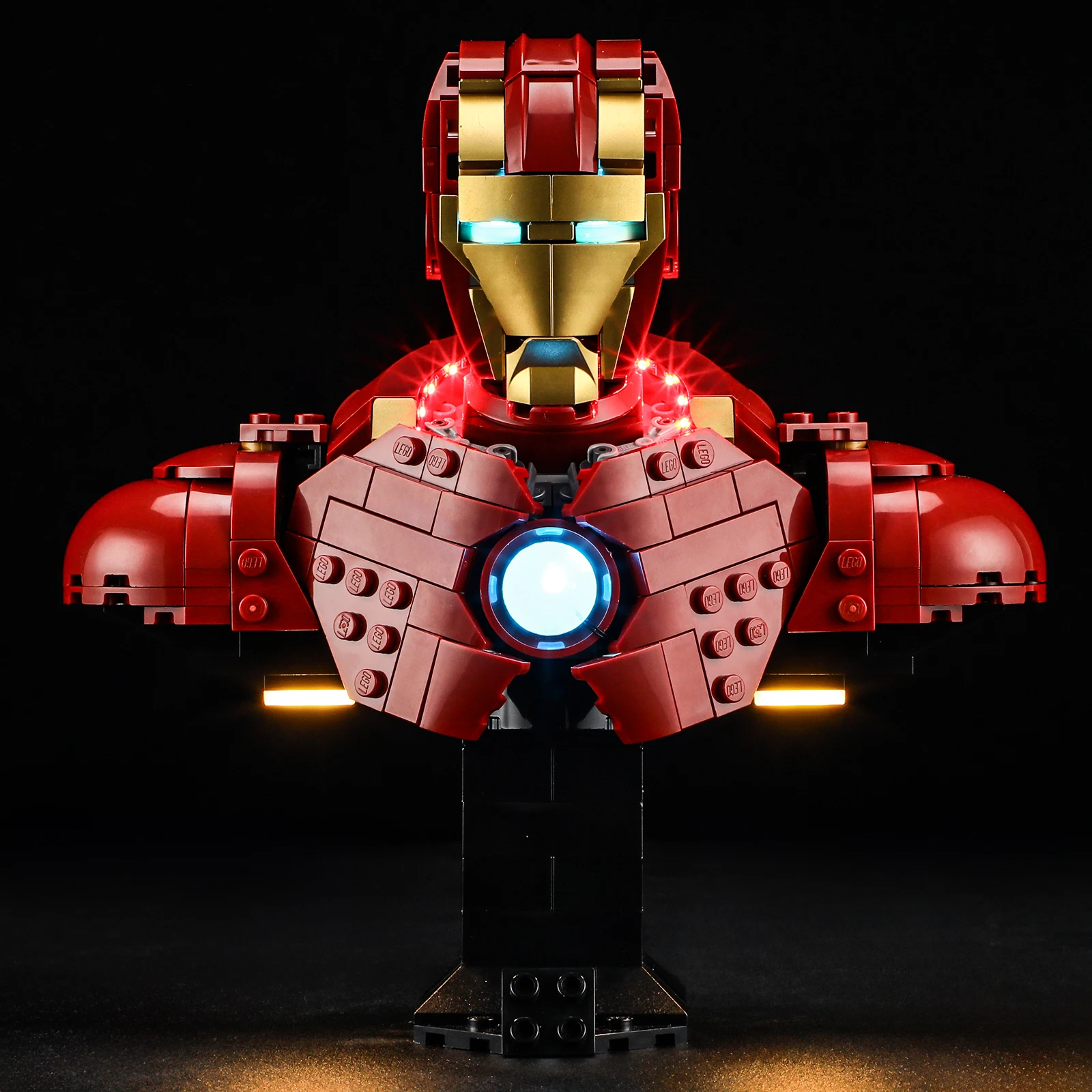 

(Only LED Light No Bricks) 76327 Irons MK4 Mans Bust Ideas (Not Include Building Blocks Kits Sets Model)