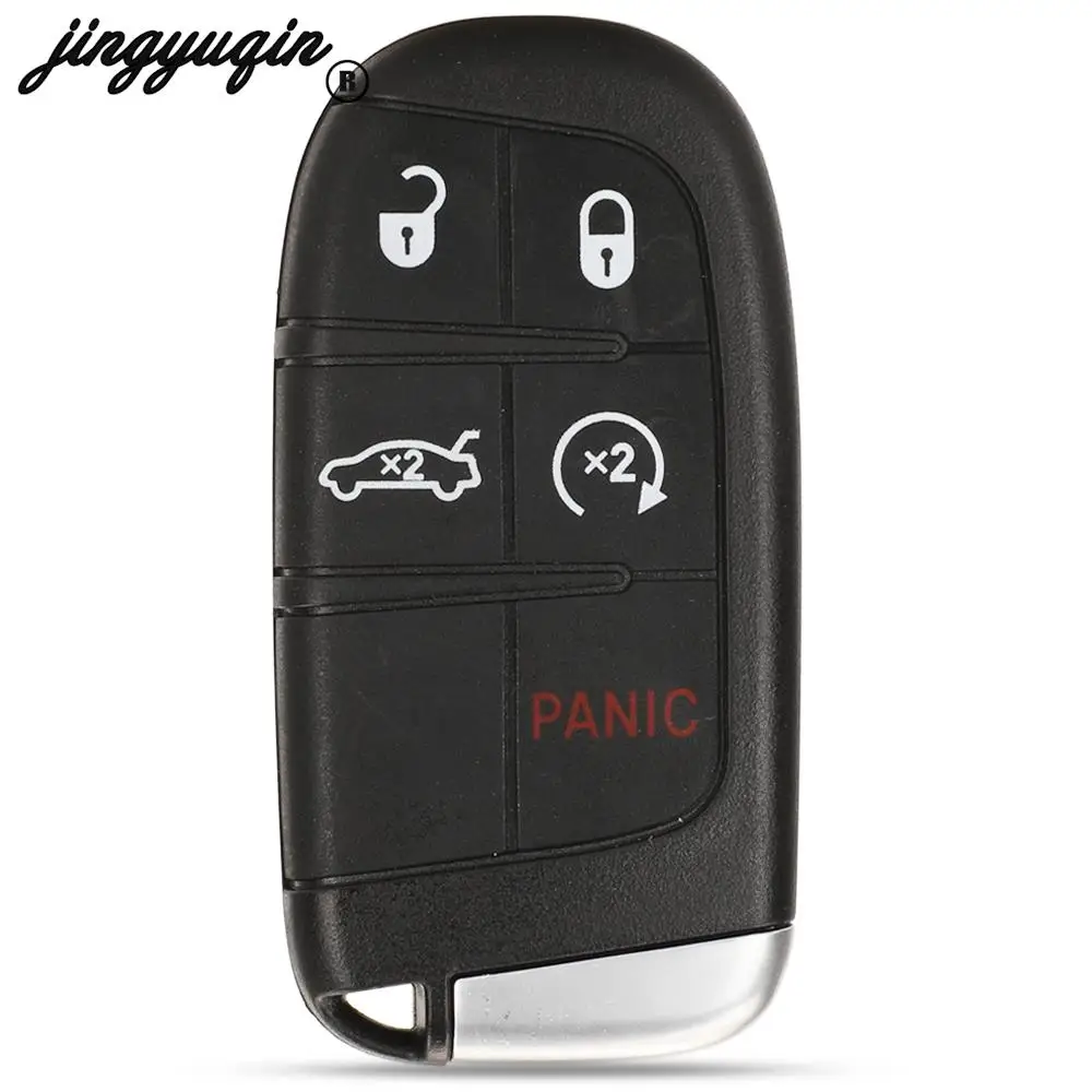 jingyuqin For Jeep Grand Cherokee Dodge Ram 1500 Journey Charger Dart Challenger Durango Chrysler 300 Remote Key Shell 2/3/4/5BT