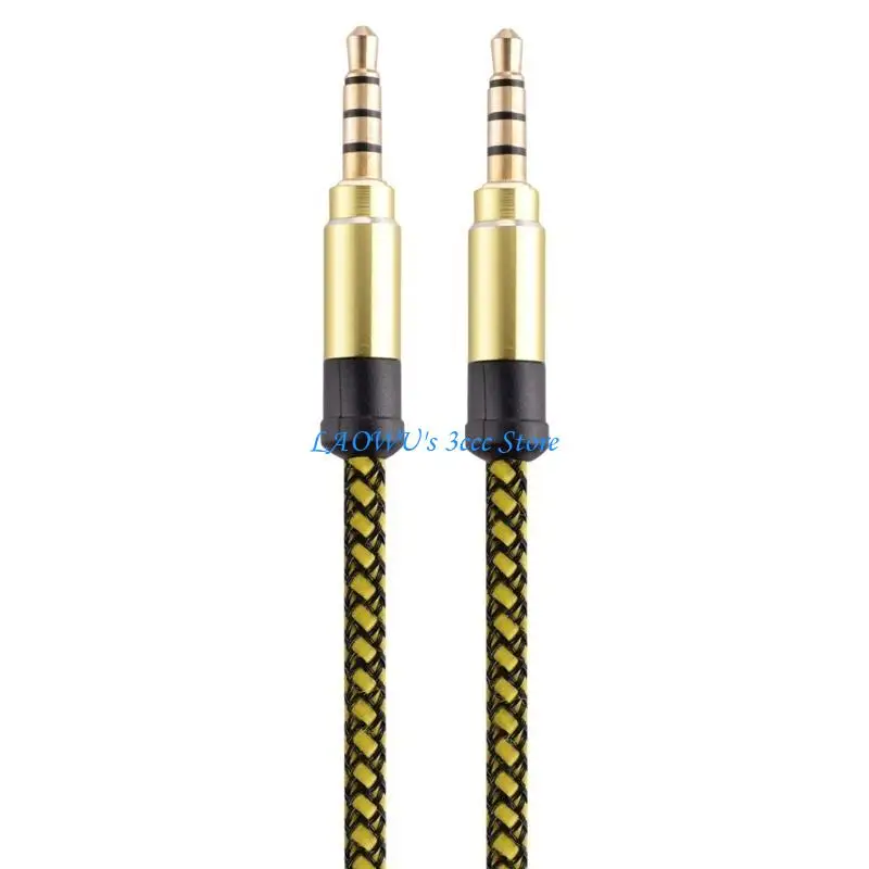 

Y8AD 3.5mm to 3.5mm Stereo Sound Cable 3.5mm 1/8" Male to 3.5mm 1/8" Male TRS Nylon Braideds Cable for Guitar Laptop Theater