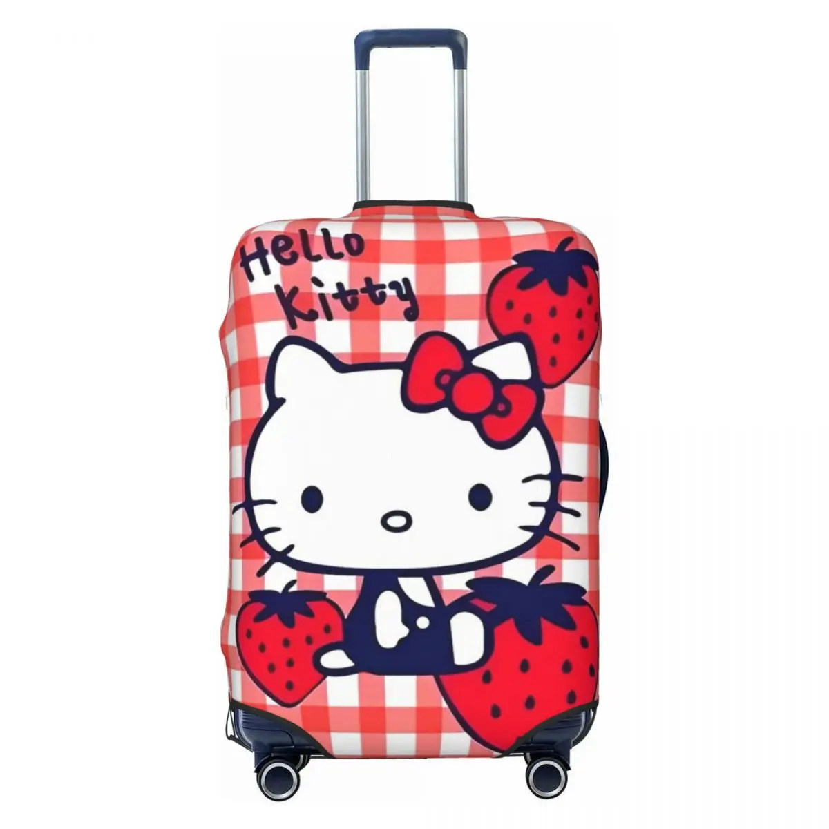 Hello Kitty Fruit Strawberry Suitcase Cover Cruise Trip Protector Vacation Practical Luggage Accesories