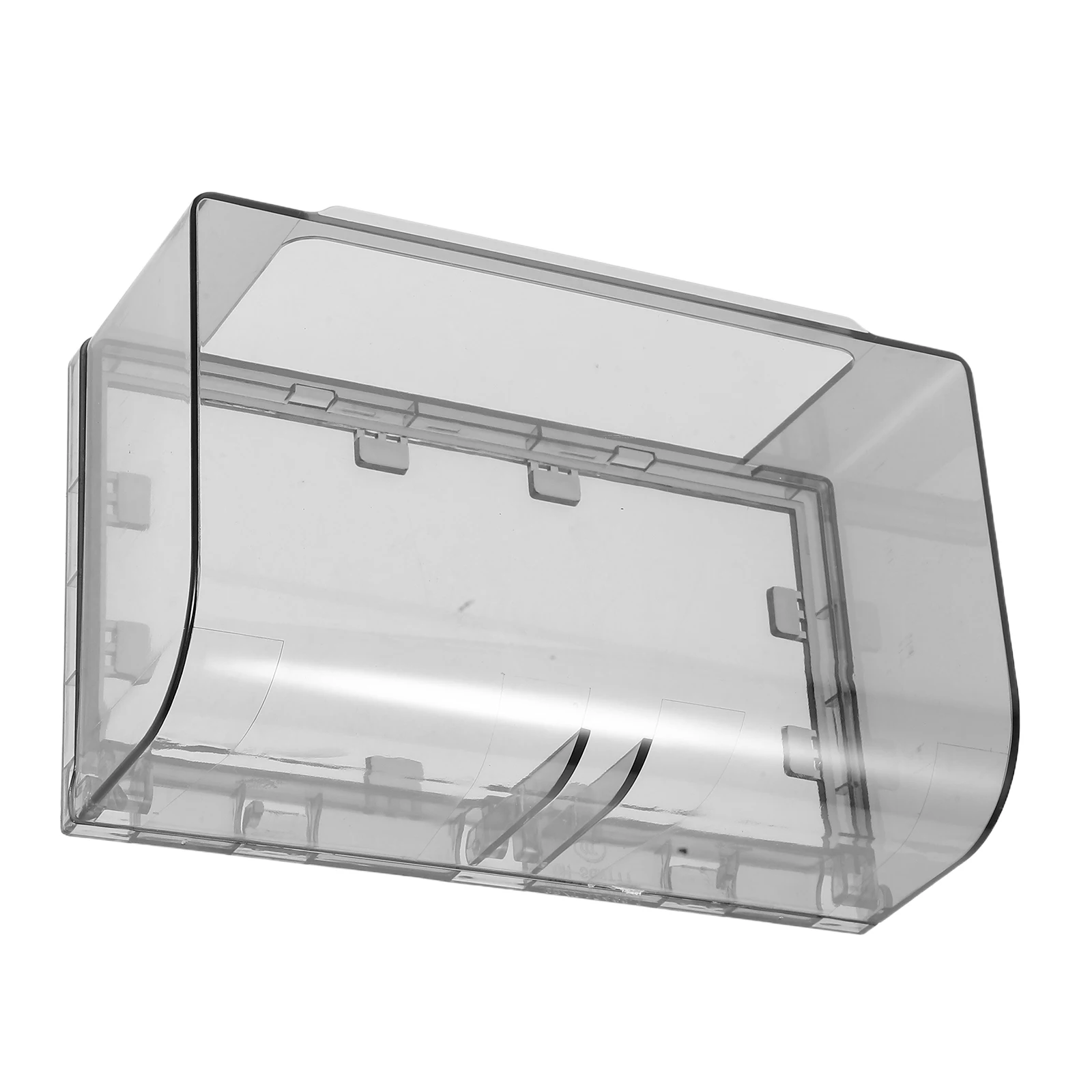 

1pc 86 Type Waterproof Socket Protective Cover Double Gang 86mm Transparent Black Outlet Switch Cover Splash Proof Adhesive Home