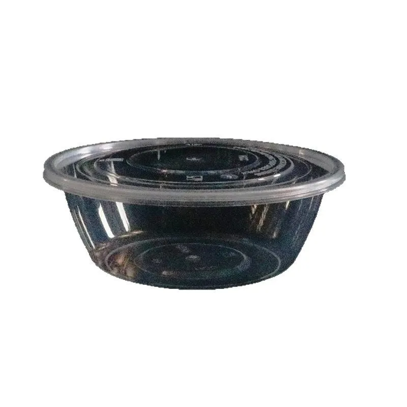 Custom Disposable Food Container 750ml Takeout Box with Lid Round Commercial Food Grade 1000 Thickened Soup Bowl