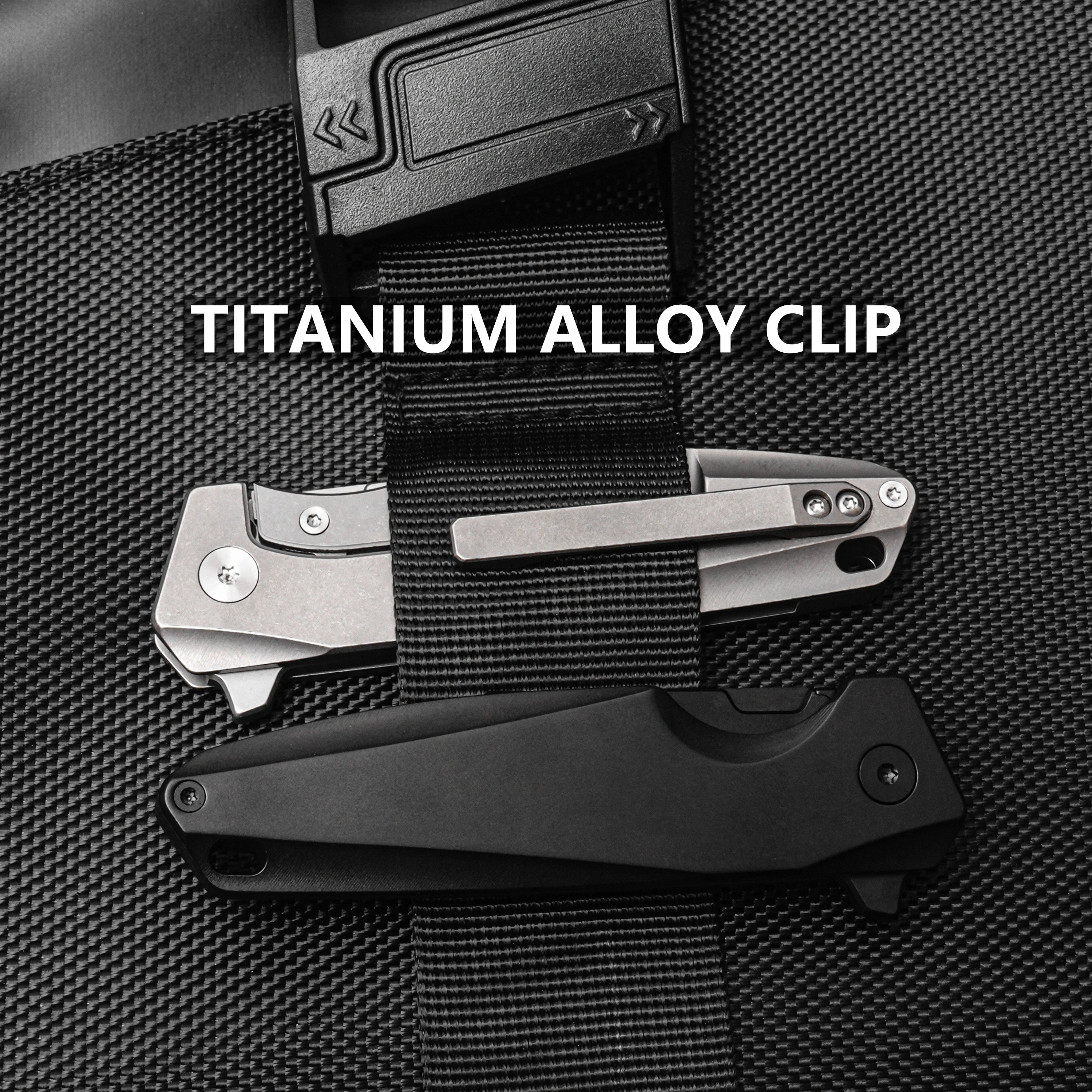 Titanium Alloy Folding Knife Utility Knife EDC Pocket Cutter knife Outdoor Multifunctional Tool Portable Box Cutter Black