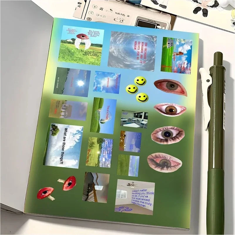 TR 8/16 Sheets New Y2K Gen Z Electronic Memories Style Retro Dreamcore Collages Journals Diary Scrapbook Stickers